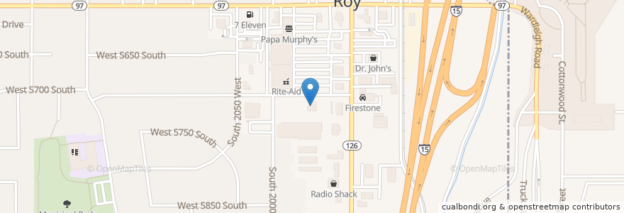 Mapa de ubicacion de NowCare Roy en Amerika Birleşik Devletleri, Utah, Weber County, Roy.