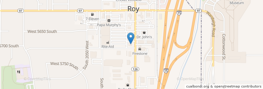Mapa de ubicacion de Papa Murphy's en Stati Uniti D'America, Utah, Weber County, Roy.