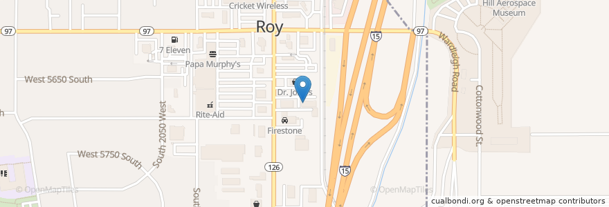Mapa de ubicacion de Five Star Restaurant en ایالات متحده آمریکا, یوتا, Weber County, Roy.