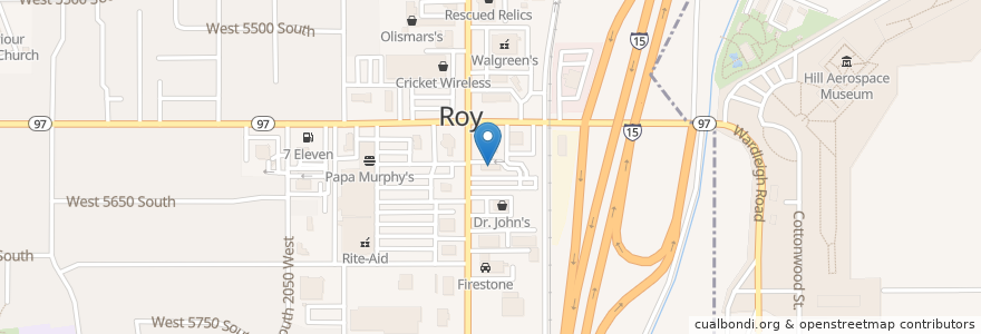 Mapa de ubicacion de Rosarita's en アメリカ合衆国, ユタ州, Weber County, Roy.