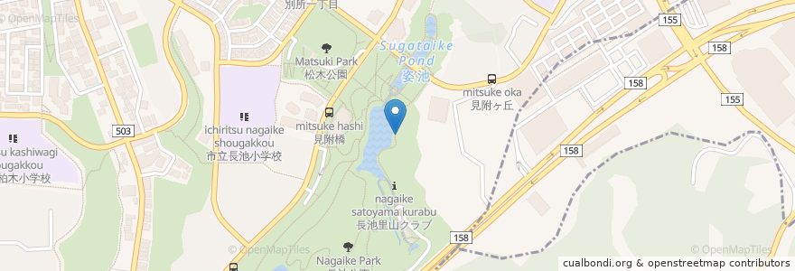 Mapa de ubicacion de 倒木ベンチ en 일본, 도쿄도, 八王子市.
