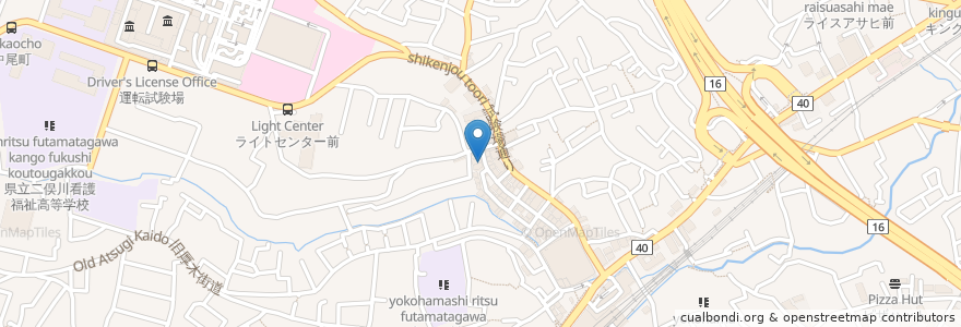 Mapa de ubicacion de カラオケ MUSIC en 日本, 神奈川県, 横浜市, 旭区.