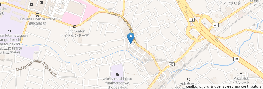 Mapa de ubicacion de 横浜市中途障害者地域活動センター　フェニックス旭 en 일본, 가나가와현, 요코하마시, 旭区.