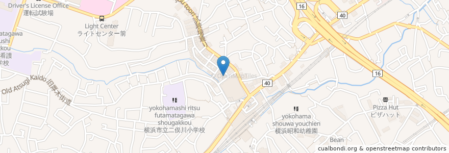 Mapa de ubicacion de はま忠 en اليابان, كاناغاوا, 横浜市, 旭区.