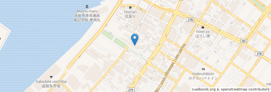 Mapa de ubicacion de ENEOS Ｄｒ．Ｄｒｉｖｅ函館大手町店 en Japón, Prefectura De Hokkaidō, 渡島総合振興局, 函館市.