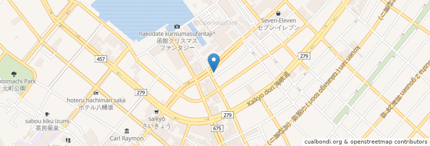 Mapa de ubicacion de （株）池見石油店 十字街給油所 en Japon, Préfecture De Hokkaidō, 渡島総合振興局, 函館市.