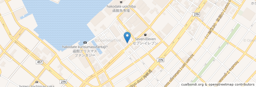 Mapa de ubicacion de Kikuyo cafeteria Bay Area stores en Japan, Hokkaido Prefecture, Oshima Subprefecture, Hakodate.