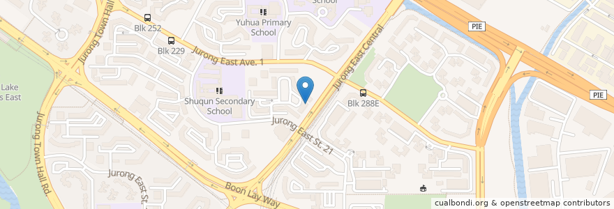 Mapa de ubicacion de Aiman Cafe en シンガポール, Southwest.
