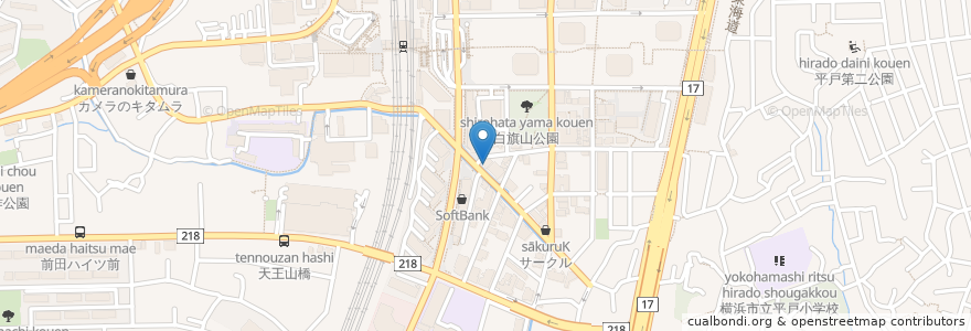 Mapa de ubicacion de 品濃町内科クリニック en 日本, 神奈川県, 横浜市, 戸塚区.