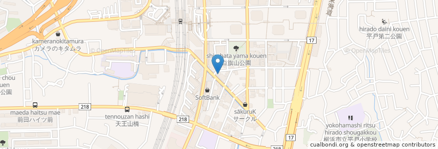 Mapa de ubicacion de あん・じゅーる en 日本, 神奈川縣, 横滨市, 戸塚区.