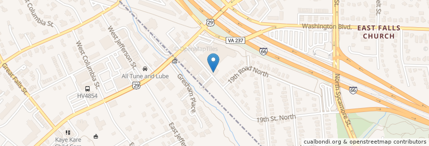 Mapa de ubicacion de South Block en アメリカ合衆国, バージニア州, Arlington County, Arlington.