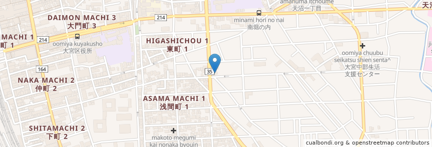 Mapa de ubicacion de 田原整形外科医院 en 日本, 埼玉县, 埼玉市, 大宮区.