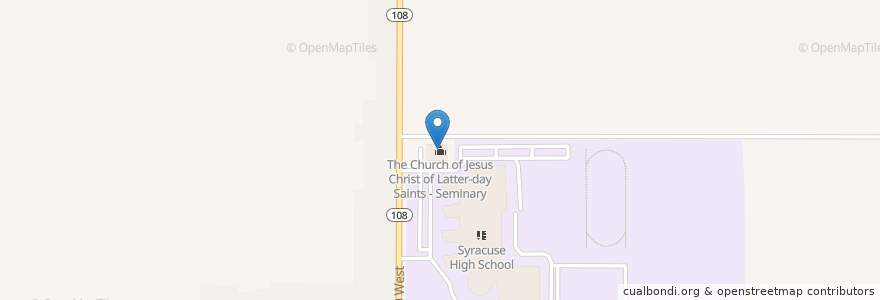 Mapa de ubicacion de The Church of Jesus Christ of Latter-day Saints - Seminary en الولايات المتّحدة الأمريكيّة, يوتا, Davis County, Syracuse.