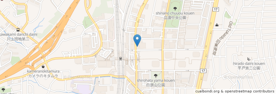 Mapa de ubicacion de たなか歯科 en 일본, 가나가와현, 요코하마시, 戸塚区.