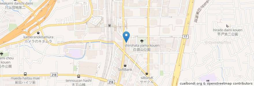 Mapa de ubicacion de 松乃屋 en Japón, Prefectura De Kanagawa, Yokohama, 戸塚区.