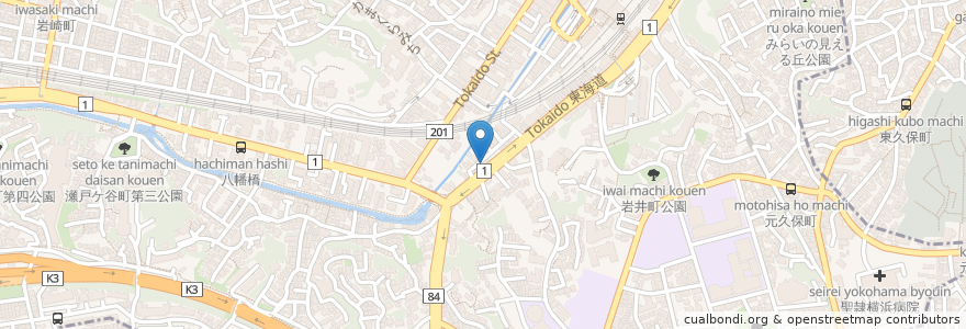 Mapa de ubicacion de 兵藤動物病院 en Giappone, Prefettura Di Kanagawa, 横浜市, 保土ヶ谷区.