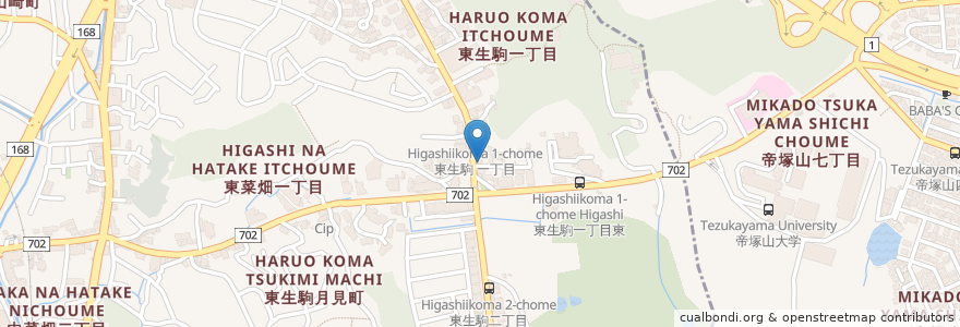 Mapa de ubicacion de しえのわ en 日本, 奈良県, 生駒市.