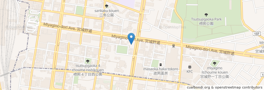 Mapa de ubicacion de 三井のりぱーく en Япония, Мияги, 仙台市, 宮城野区.