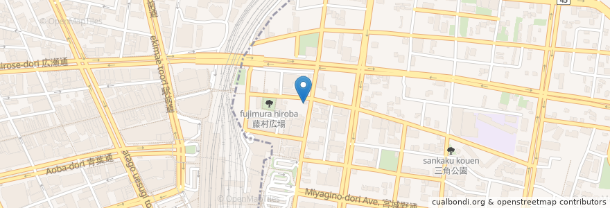 Mapa de ubicacion de ときわ亭 en Jepun, 宮城県, 仙台市, 青葉区, 宮城野区.