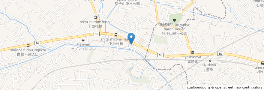 Mapa de ubicacion de 回転寿司 ぐるめ亭 en 일본, 가나가와현, 요코하마시, 保土ヶ谷区.