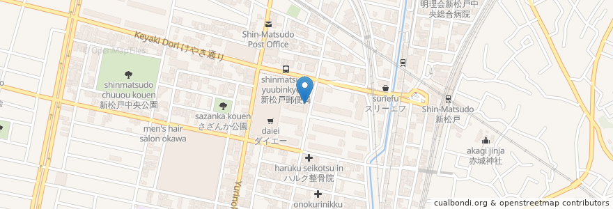 Mapa de ubicacion de GINZA SUEHIRO en Japon, Préfecture De Chiba, 松戸市.