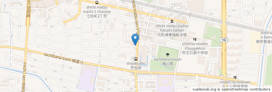 Mapa de ubicacion de トラットリア フォルトゥナ en 日本, 兵庫県, 尼崎市.