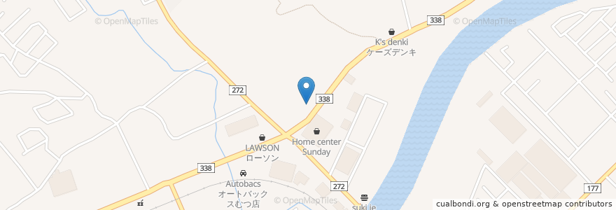 Mapa de ubicacion de ガスト en Japón, Prefectura De Aomori, むつ市.