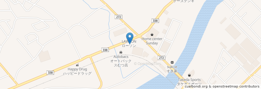 Mapa de ubicacion de ケンタッキーフライドチキン むつ店 en Japon, Préfecture D'Aomori, むつ市.