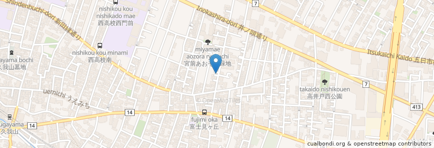 Mapa de ubicacion de 渡辺歯科 en 日本, 東京都, 杉並区.