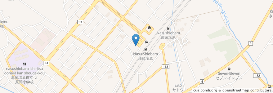 Mapa de ubicacion de Green Wall en Япония, Тотиги, 那須塩原市.
