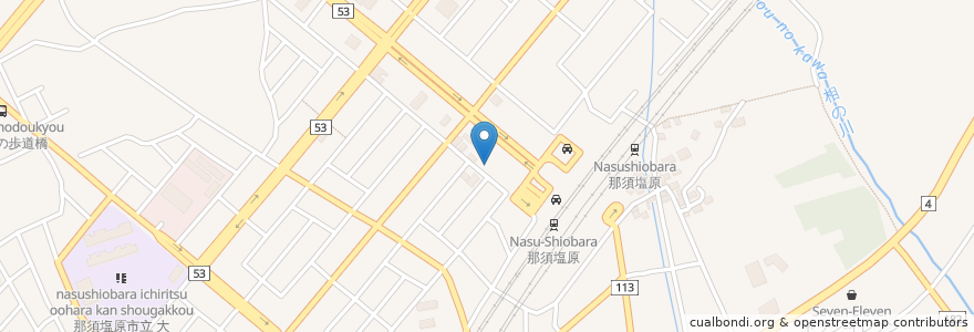 Mapa de ubicacion de あとやま en 日本, 栃木県, 那須塩原市.