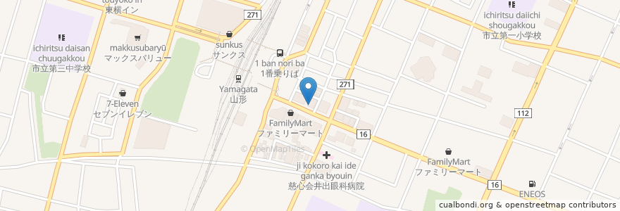 Mapa de ubicacion de はなの舞 en 日本, 山形県, 山形市.