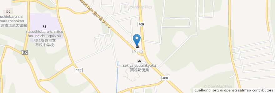 Mapa de ubicacion de ENEOS en Japão, 栃木県, 那須塩原市.