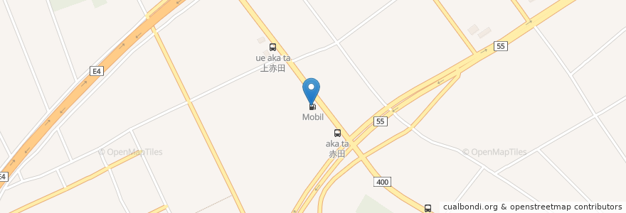 Mapa de ubicacion de Mobil en 日本, 栃木県, 那須塩原市.