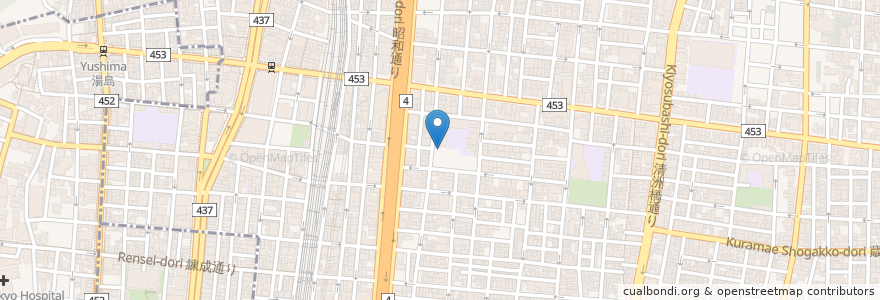 Mapa de ubicacion de 八幡神社 en Giappone, Tokyo, 台東区.