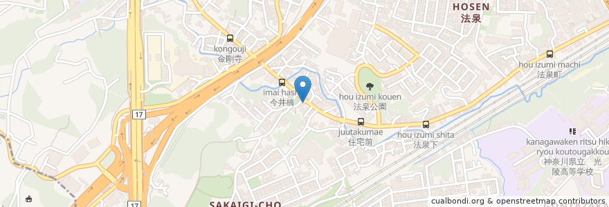 Mapa de ubicacion de 花連街 en Giappone, Prefettura Di Kanagawa, 横浜市, 保土ヶ谷区.