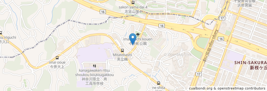Mapa de ubicacion de 美立橋ヤマハ音楽教室 en Japan, Präfektur Kanagawa, Yokohama, 保土ヶ谷区.