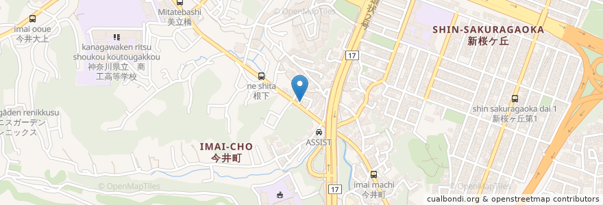Mapa de ubicacion de ウェスタングリル en 日本, 神奈川県, 横浜市, 保土ヶ谷区.