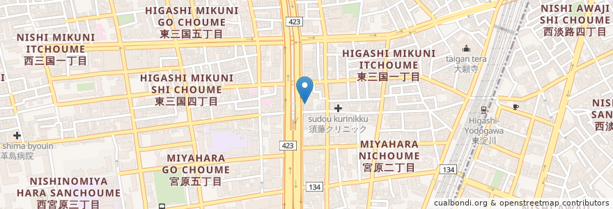 Mapa de ubicacion de 幸ちゃん en Japan, 大阪府, Osaka, 淀川区.