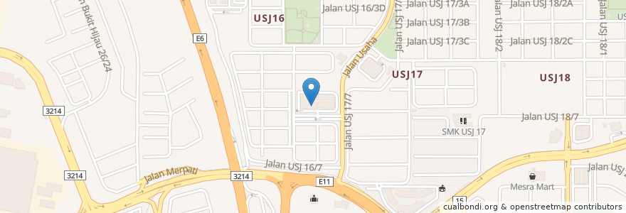 Mapa de ubicacion de Sisters Kopitiam en مالزی, سلانگور, Majlis Bandaraya Subang Jaya.