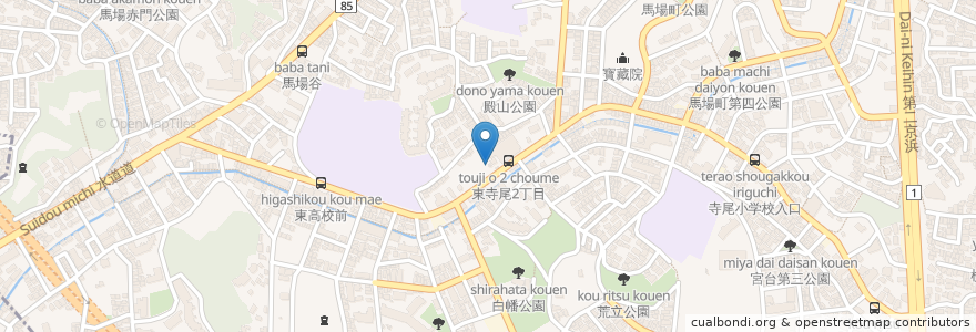 Mapa de ubicacion de 横浜銀行 en Jepun, 神奈川県, 横浜市, 鶴見区.