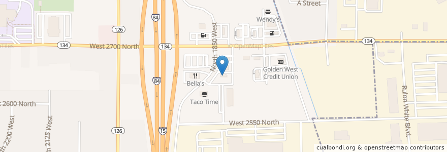 Mapa de ubicacion de Domino's en الولايات المتّحدة الأمريكيّة, يوتا, Weber County, Farr West.