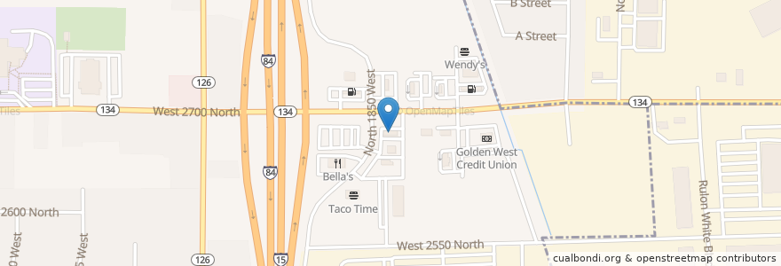 Mapa de ubicacion de 7-Eleven en アメリカ合衆国, ユタ州, Weber County, Farr West.