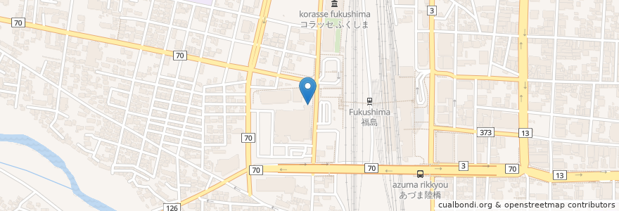 Mapa de ubicacion de トヨタレンタカー en 日本, 福島県, 福島市.