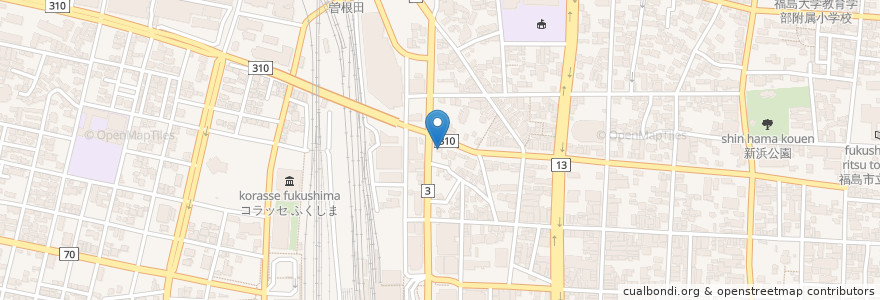 Mapa de ubicacion de Sakuma clinic en اليابان, فوكوشيما, 福島市.