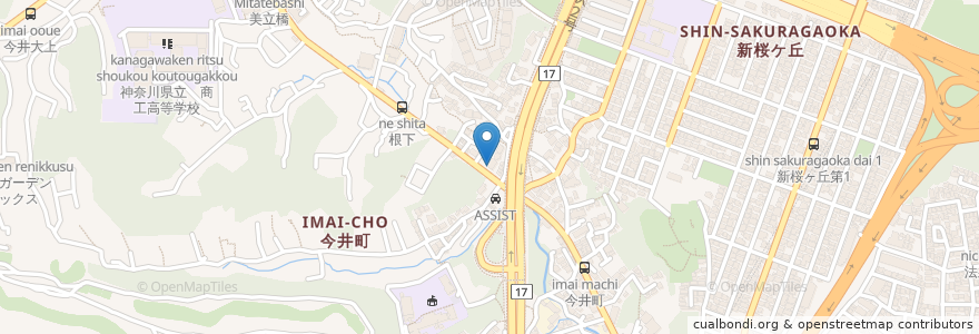 Mapa de ubicacion de ゆう在宅クリニック en Japan, Kanagawa Prefecture, Yokohama, Hodogaya Ward.