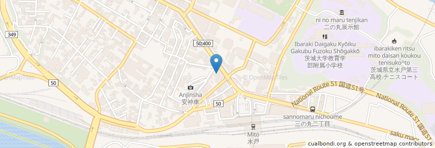 Mapa de ubicacion de 個別教室のトライ en Japan, 茨城県, 水戸市.