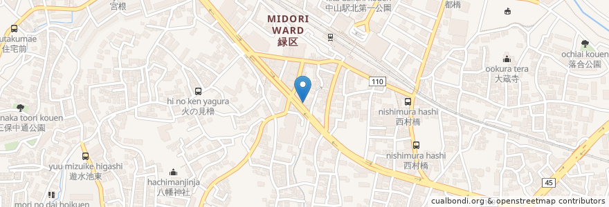 Mapa de ubicacion de さかたに小児科 en Japonya, 神奈川県, 横浜市, 緑区.