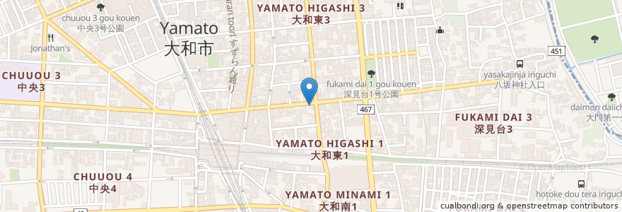 Mapa de ubicacion de Crayon Pipi en 日本, 神奈川県, 大和市.