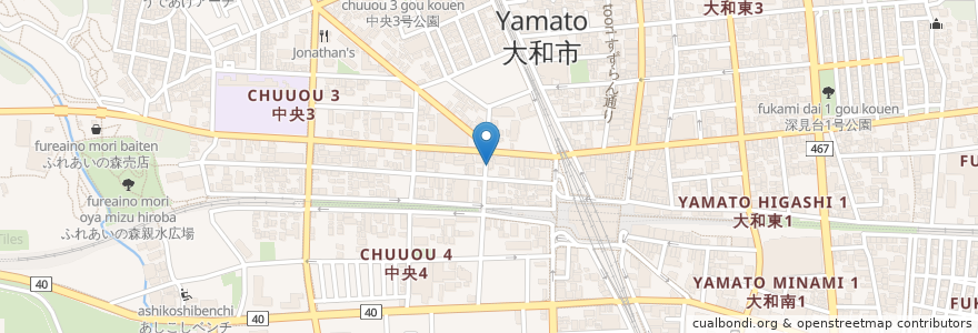 Mapa de ubicacion de 和食ダイニング狼煙 en Japão, 神奈川県, 大和市.